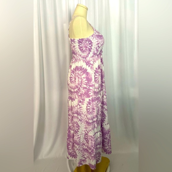 32 Degree Cool Maxi Dress with Purple Tie-Dye Patter (658) - Picture 3 of 12